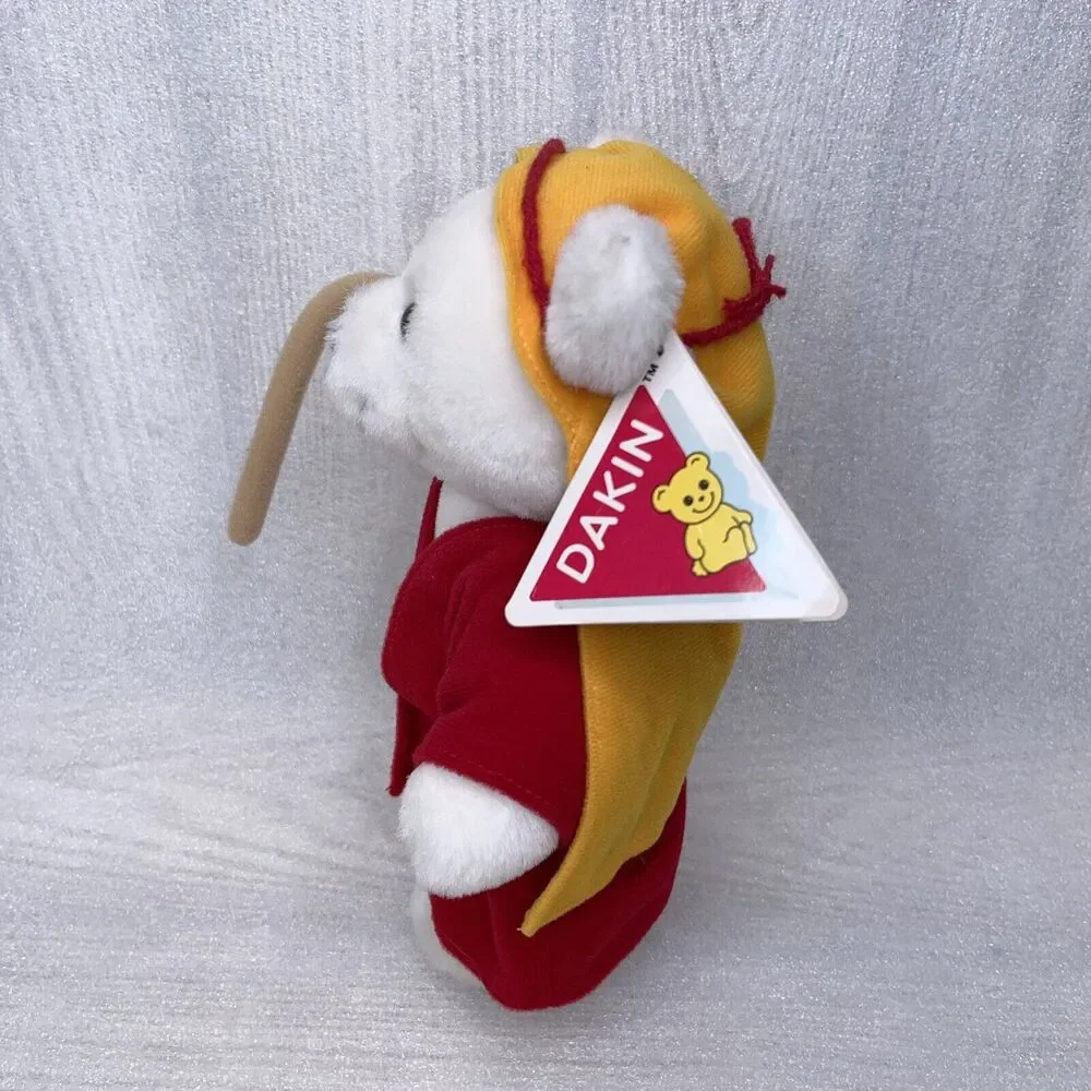 Vintage 1988 Dakin White Shepherd Bear Christmas Stuffed Animal Plush 9